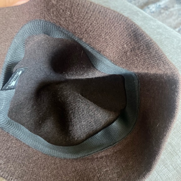 August Hats Dark Brown Wool Hat with Rose Accent - Picture 5 of 7